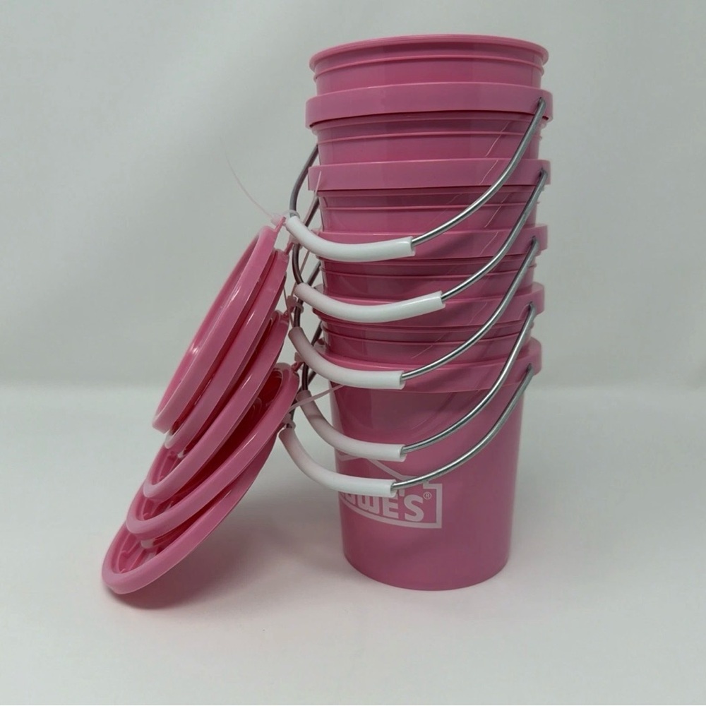 Pink Buckets with Lids